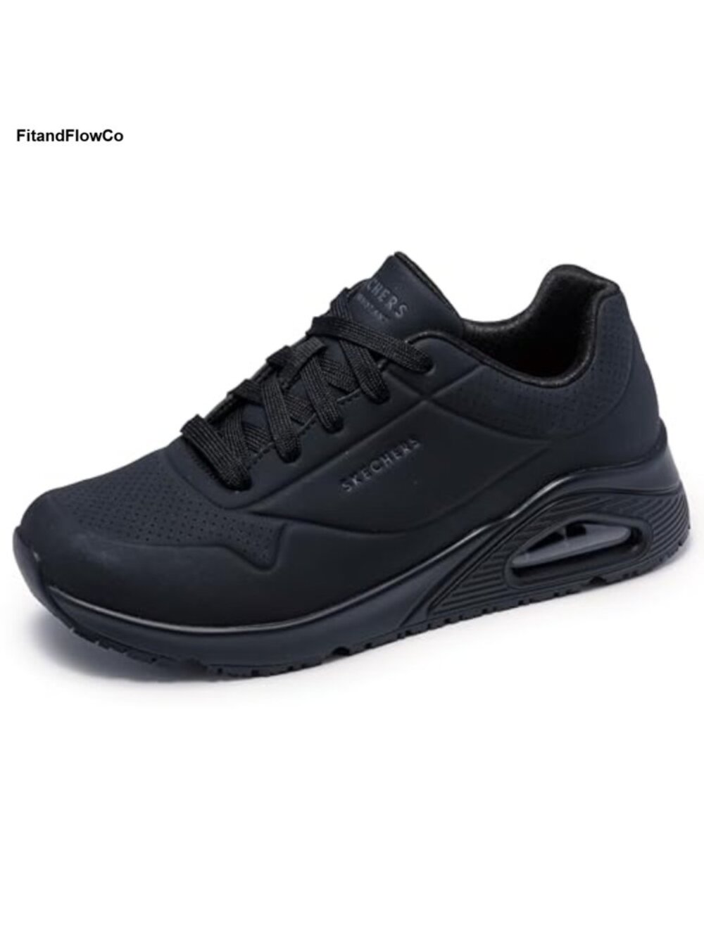 UNO Skech-Air Slip Resistant Memory Foam Work Sneakers Lace-Up